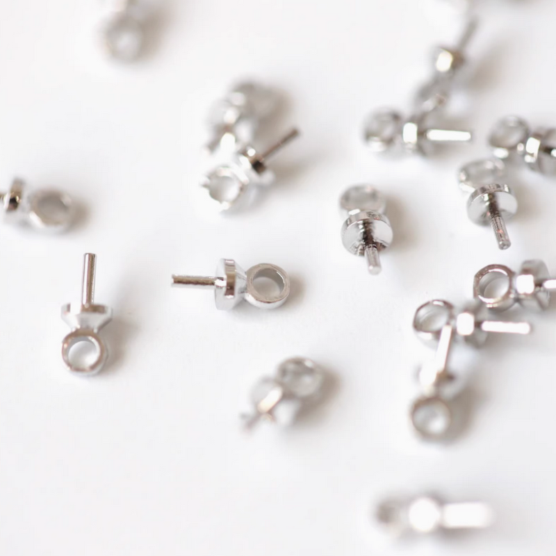 Brass Ring Hanging Bails Necklace Bracelet Pearl Beads Connector