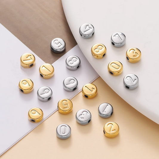 5pcs Stainless Steel Gold Electroplated Spacer Beads