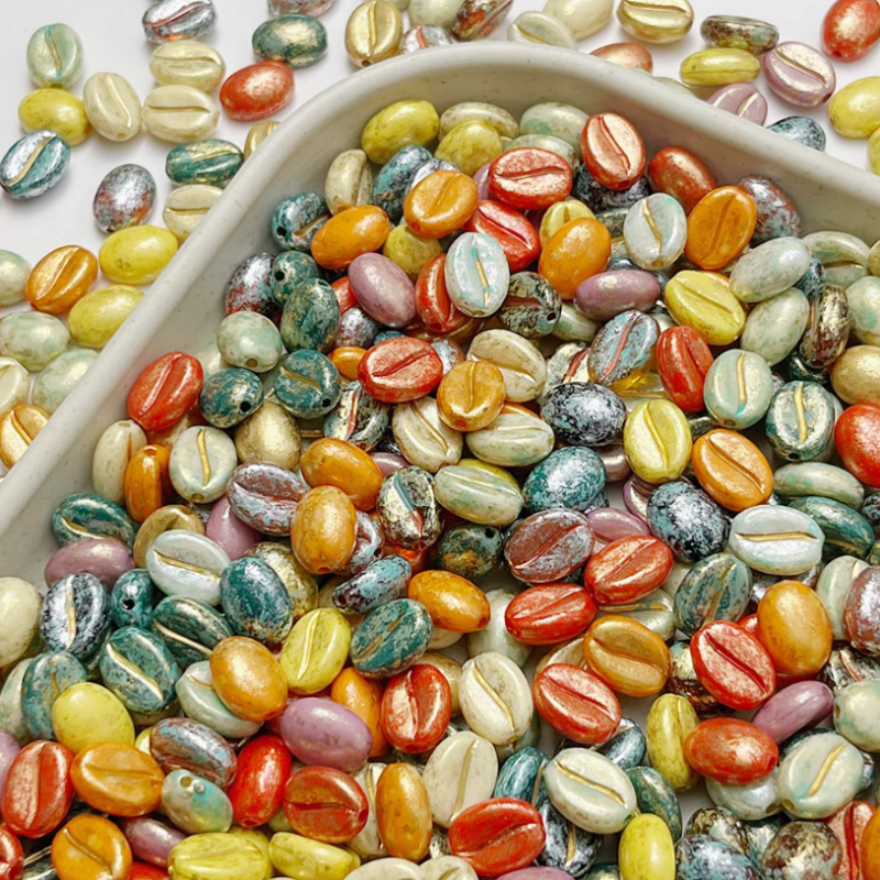 20pcs Coffee Bean Beads Ornament Handmaking Material