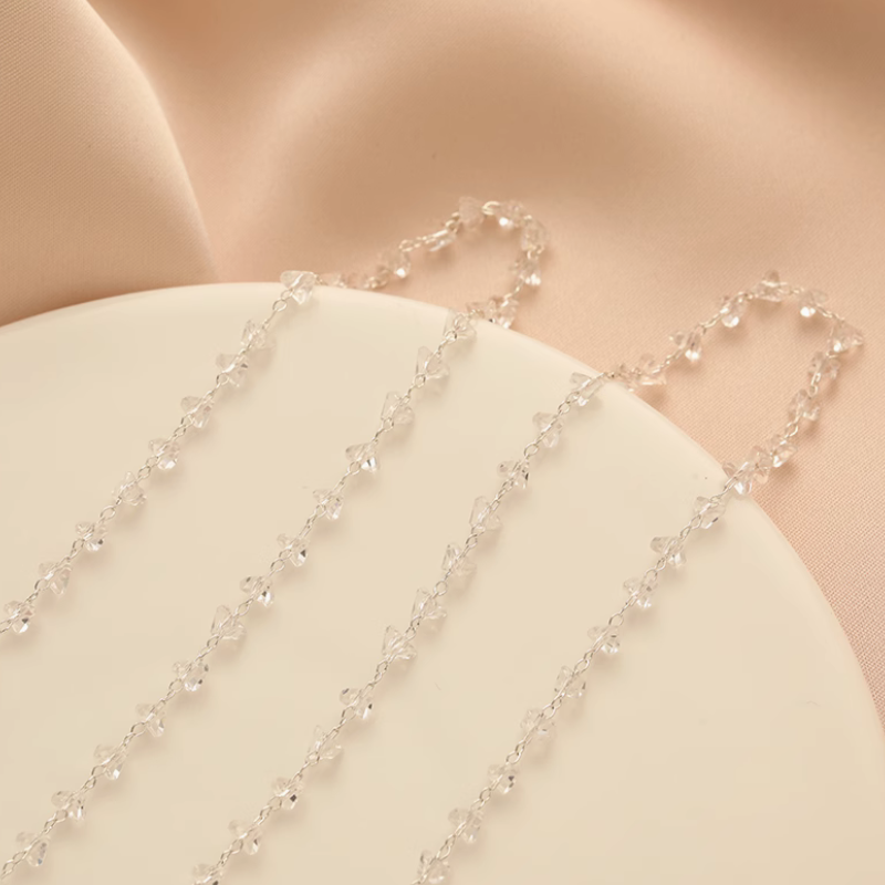 Brass and Crystal Beads Chains