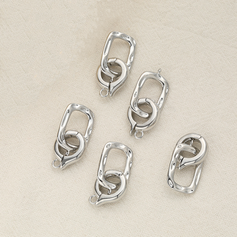 Brass Ring Ellipse Twister Clasps New Fashion