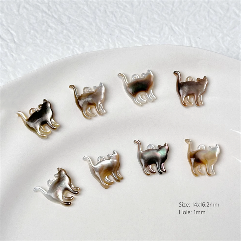 Nature Shell Night Cat Pendants Hanging Charms Piece