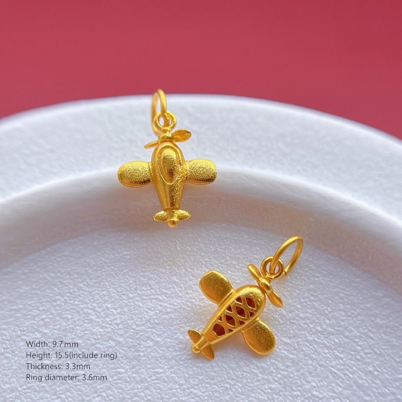 925 Silver 24K Gilded Jewelry Charms Cactus Airplane Pumpkin Pendant