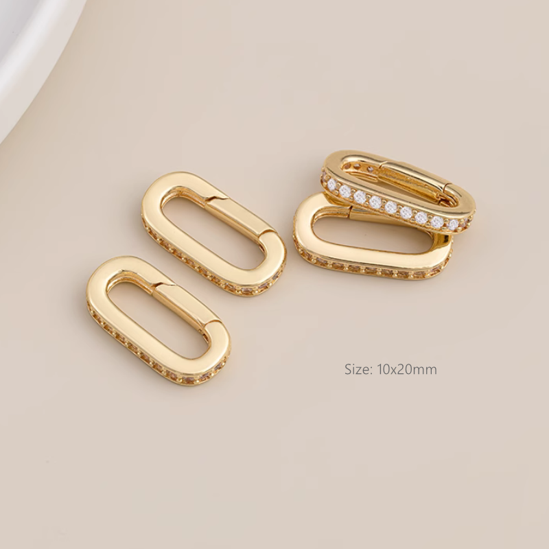 Color-Preserving Gold Gilded Round Oval Spring Clasp Jewelry Lobster Buckle Accessories