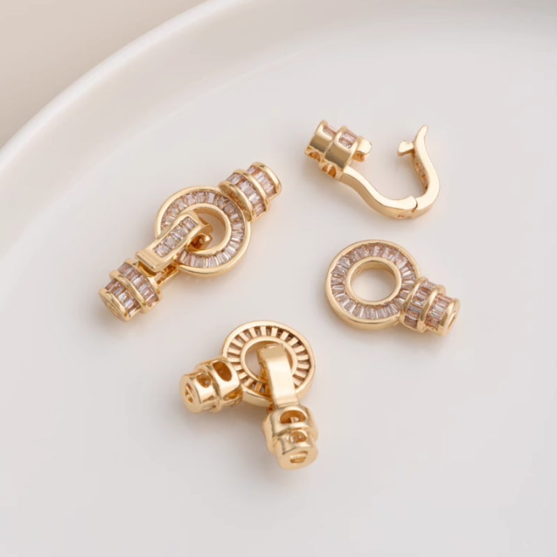 Zircon Ring Twister Clasp New Style Jewelry Fastener