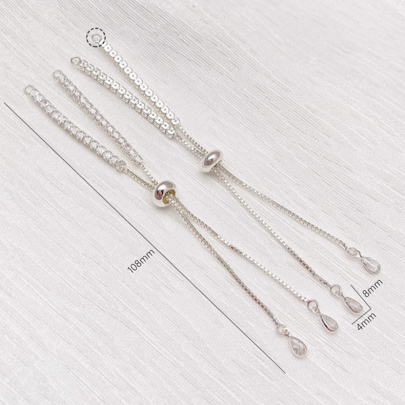 Brass Zircon Fashion X Chain Extended Chains